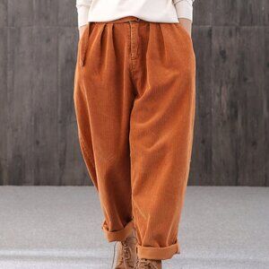 Rust Corduroy made in Italy Pant
